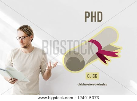 PhD Doctor of Philosophy Degree Education Graduation Concept