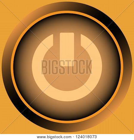 Icon of orange color with a switching off sign