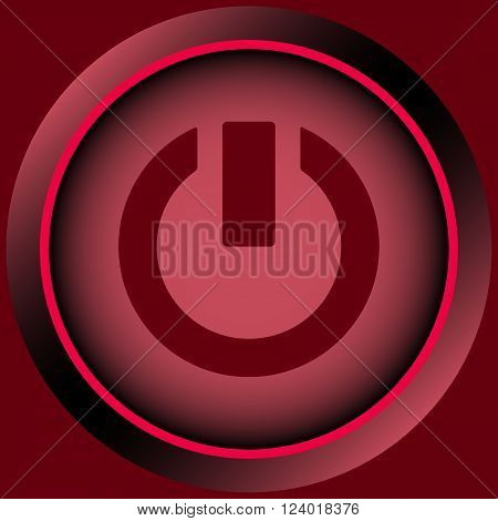 Icon of red color with a switching off sign