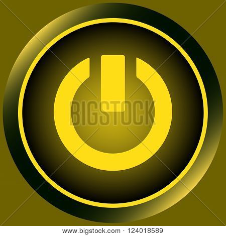 Icon of yellow color with a switching off sign