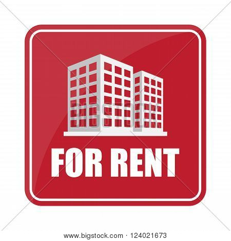 Buildings Icon And Office Sell, Rent Icon Sign