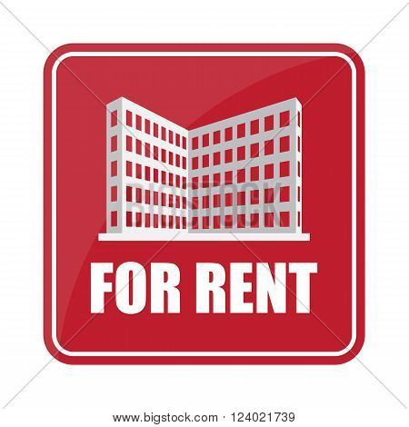 Buildings icon and office Sell rent icon sign