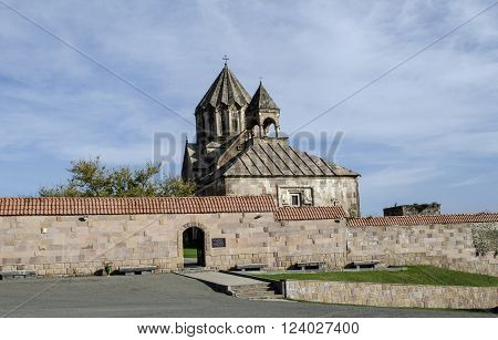 Entrance to the courtyard the monastery of St.John the Baptist in Gandzasar