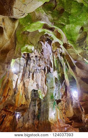 Benidoleig Cueva Calaveras cavern in Alicante at Spain