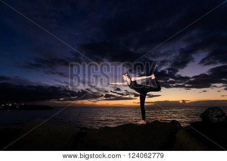 Sunset Yoga Session In Canarias