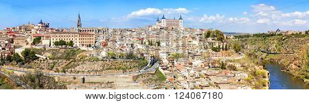 Panoramic View Of The Historic City Of Toledo With River Tajo, Spain