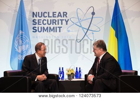 Petro Poroshenko And Ban Ki-moon