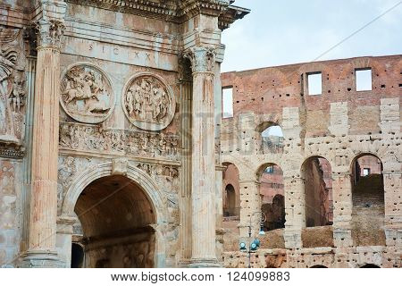 rome italy coliseum monument of architecture, spring photos