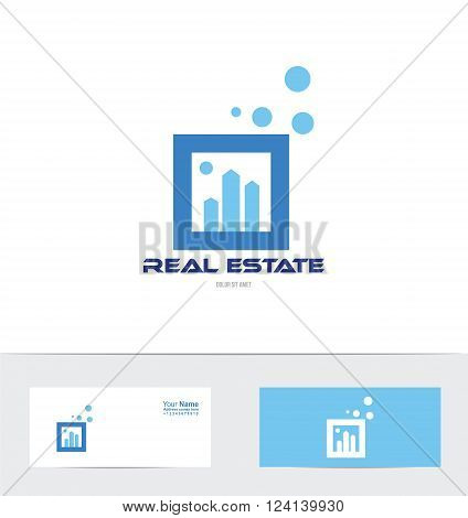 Vector company logo icon element template real estate building concept