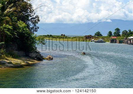 Poso River Near Tentena. Indonesia