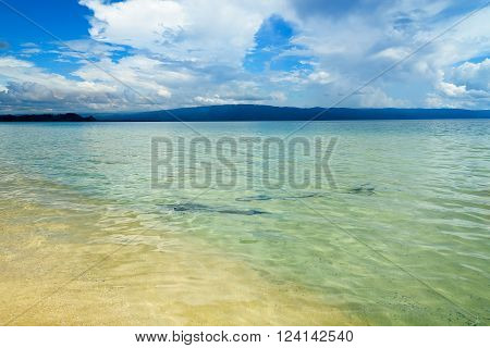 Siuri Beach At Poso Lake. Indonesia