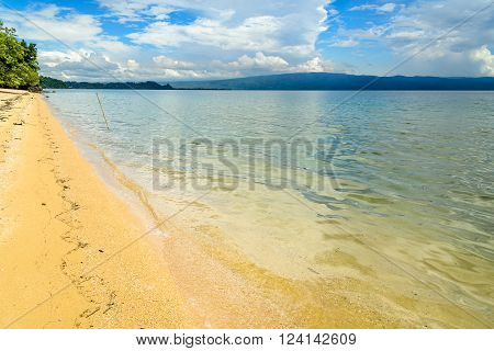 Siuri Beach At Poso Lake. Indonesia