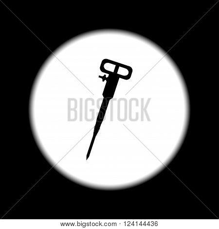 Pneumatic hammer drill line icon for web mobile and infographics.