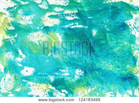Abstract Watercolor Colorful Texture Art Background. Monotype effect of paint and paper. Paint texture background. Splatter Paint Splash background textures. Made by gouache and watercolor paint.