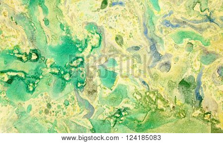Abstract Watercolor Colorful Texture Art Background. Monotype effect of paint and paper. Paint texture background. Splatter Paint Splash background textures. Made by gouache and watercolor paint.