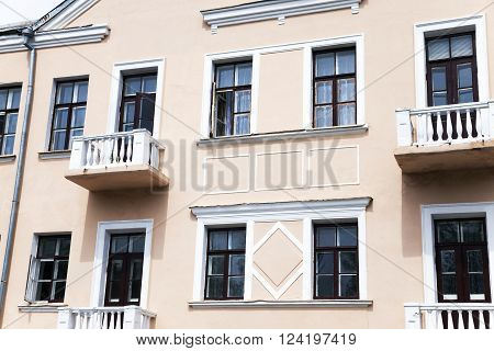 Photographed Close-up Of An Old Building, Made Of Bricks