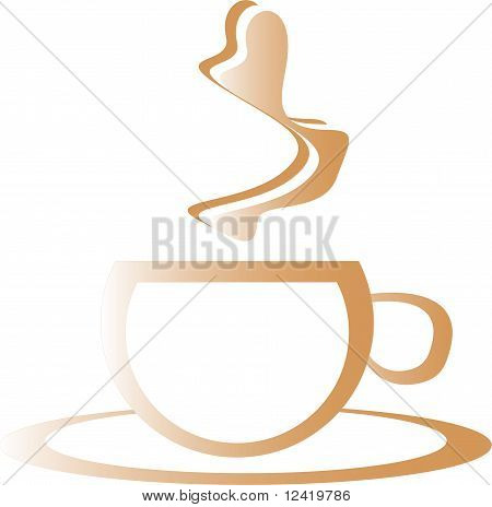 tazza di caffè isolato in bianco