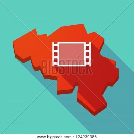 Long Shadow Map Of Belgium With A Film Photogram