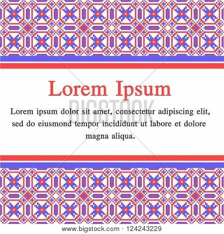Traditional russian ornament design for text decoration.