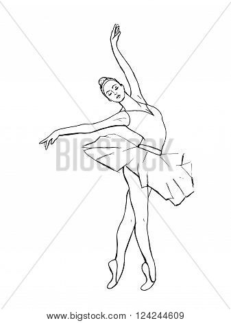 Black and white vector stock illustration. Isolated