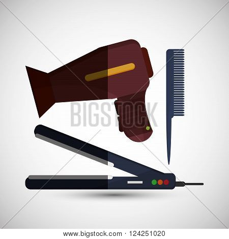 Hair salon  concept with icon design, vector illustration 10 eps graphic.