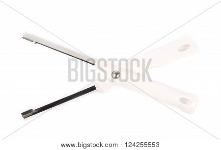 Cupcake corer tool for the core removal, isolated over the white background