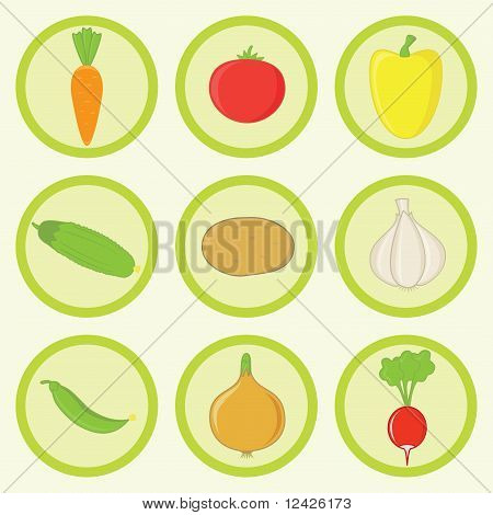 Set di icone - verdure