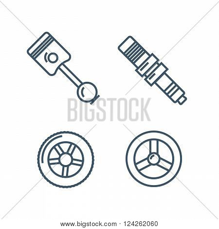 Car spare parts. 10 eps vector illustration