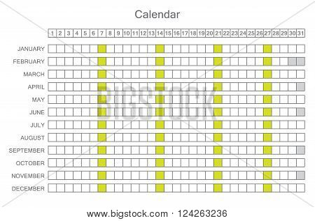 Calendar Planner for 2016. 10 eps vector illustration