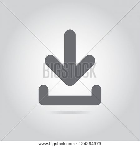 Download icon on white background. 10 eps vector illustration