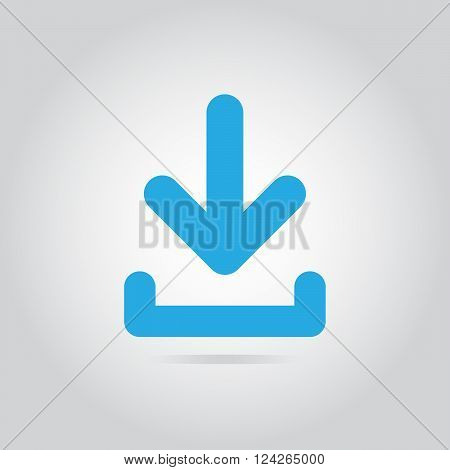 Download icon on white background. 10 eps vector illustration