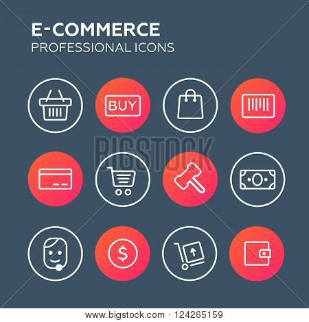 Set of shopping icons vector. 10 eps vector illustration