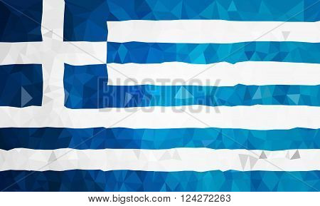 Greece high polly flag in EPS 8 format