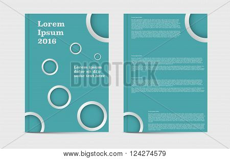 Modern flyer design. Modern rounded shape cover design. Cold steel cover or flyer. Abstract shape on background. Text book corporate brochure cover.