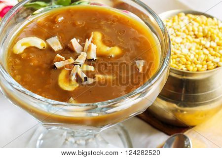Lentil Kheer / Pradaman parippu payasam - Lentil dessert prepared during South Indian festivals