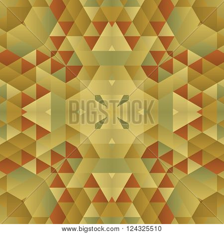 Symmetrical background element with bold geometrical patterns and stylized floral pattern. For wallpaper, pattern fills, web page background, surface textures for print and dalle production.