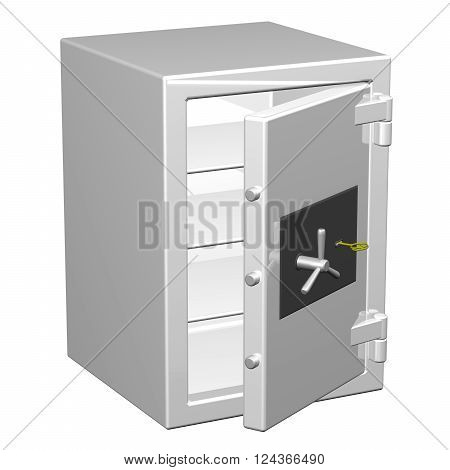 Safe box isolated on white background. 3D render.