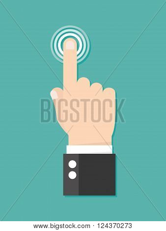 Touch icon concept. Finger presses vector illustration isolated