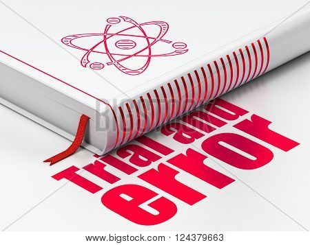 Science concept: book Molecule, Trial And Error on white background