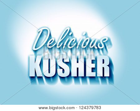 Delicious kosher food with some soft smooth lines