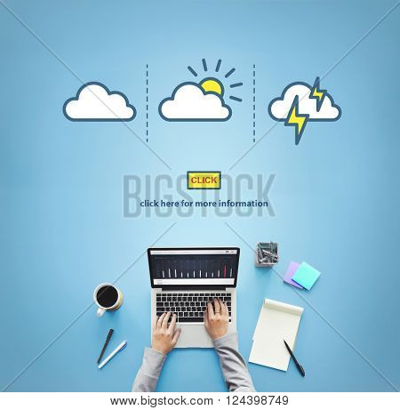 Weather Report Forecast Cloudy Clear Blustery Concept