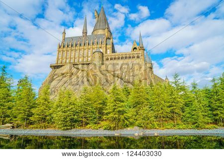 OSAKA, JAPAN - December 1, 2015: Universal Studios Japan (USJ). According to 2014 Theme Index Global Attraction Attendance Report, USJ is ranked fifth among the top 25 amusement parks worldwide.
