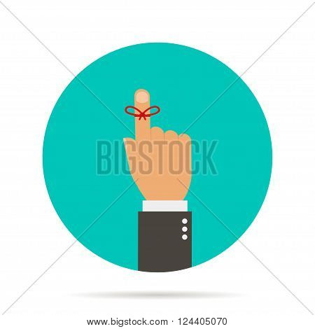 Reminder String Poster On A White Background