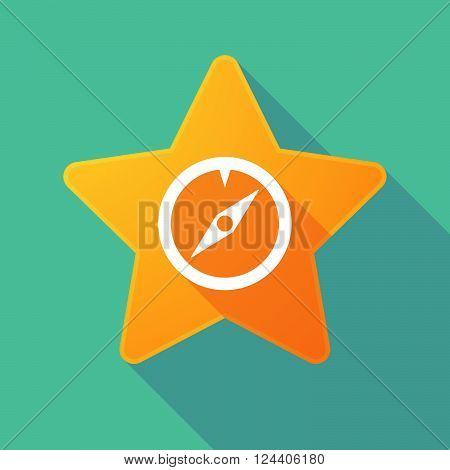 Long Shadow Star With A Compass