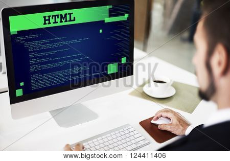 Html Programming Advanced Technology Web Concept