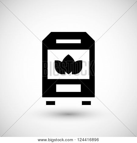 Solid fuel boiler icon isolated on grey. Vector illustration