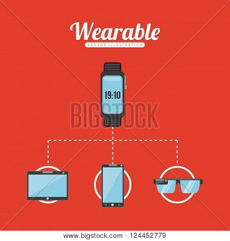 wearable technology design, vector illustration eps10 graphic
