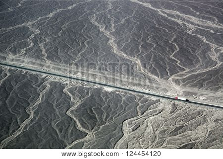 Pan-American Highway and the Nazca Plateau
