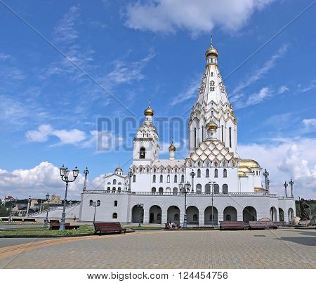 MINSK, BELARUS - JULY 20, 2014: Memorial Church of All Saints
