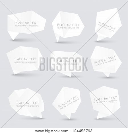 Decorated paper banners for your text. Vector illustration.